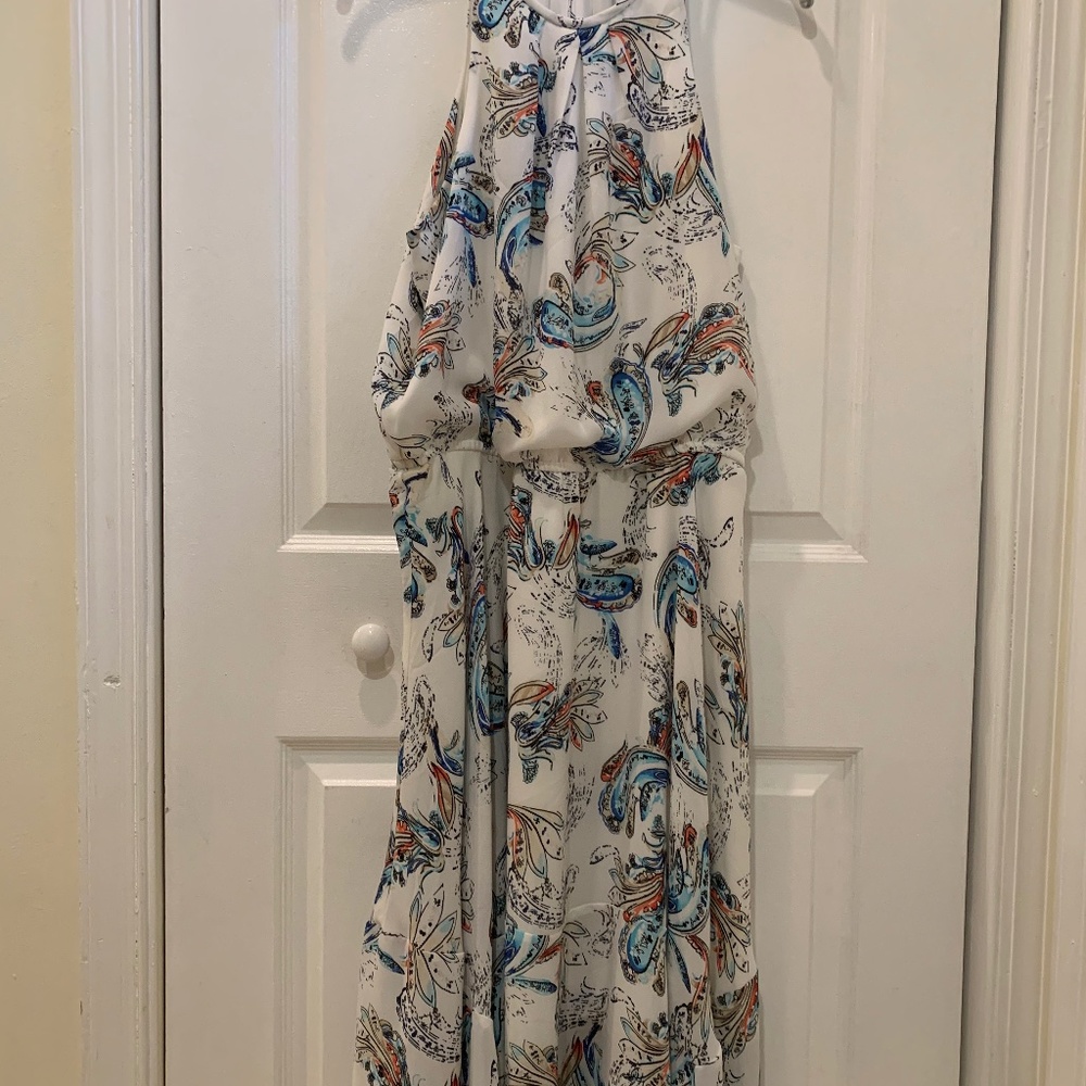 White House Black Market midi flare dress